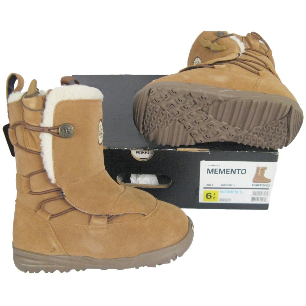 NEW Burton Memento Snowboard Boots! Tan With Shearling Detail  Mukluk Style